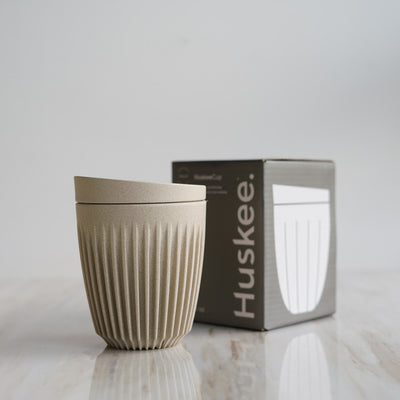 Huskee Cup - Natural with lid 8oz